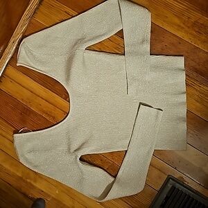 NWT RSQ Sparkly scoop neck crop shirt (Tillys Off Brand) Xl